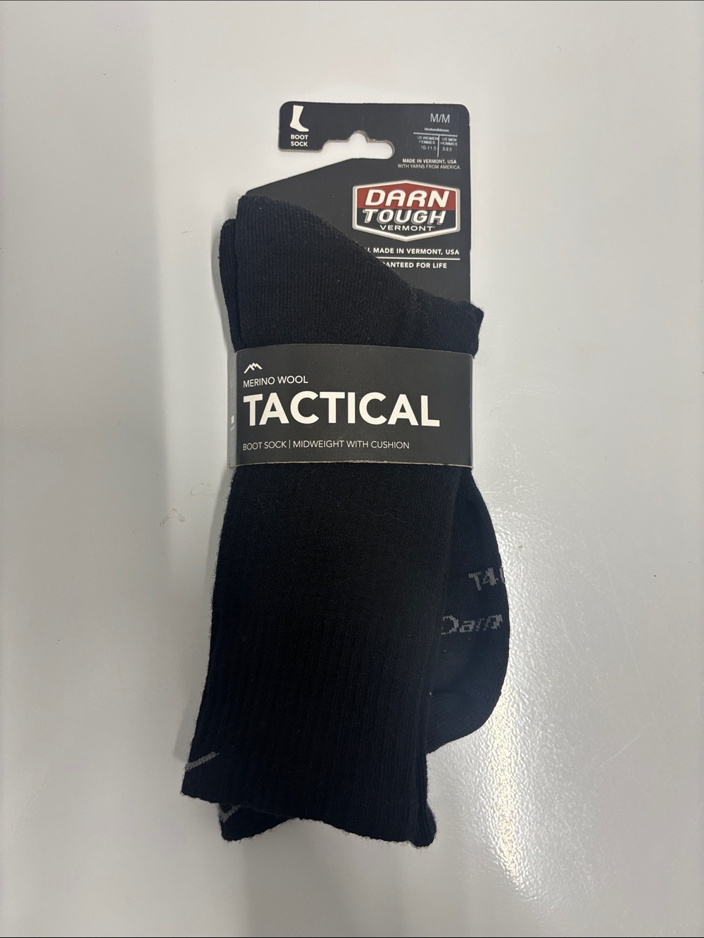 Darn Tough Tactical Merino Wool Boot Socks style t421 black medium NWT